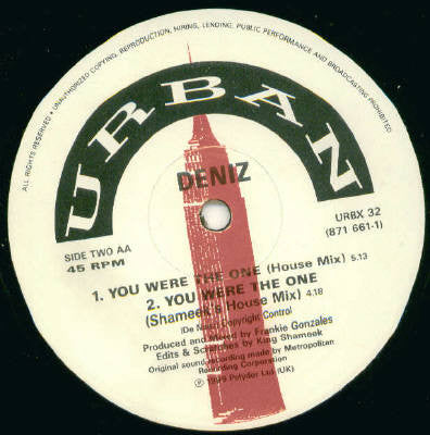 Deniz : You Were The One (12")