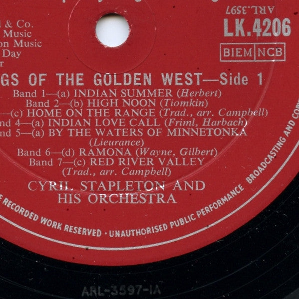 Cyril Stapleton And His Orchestra : Song Of The Golden West (LP, Album)