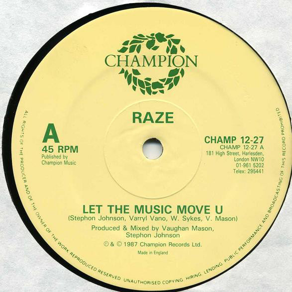 Raze : Let The Music Move U (12")