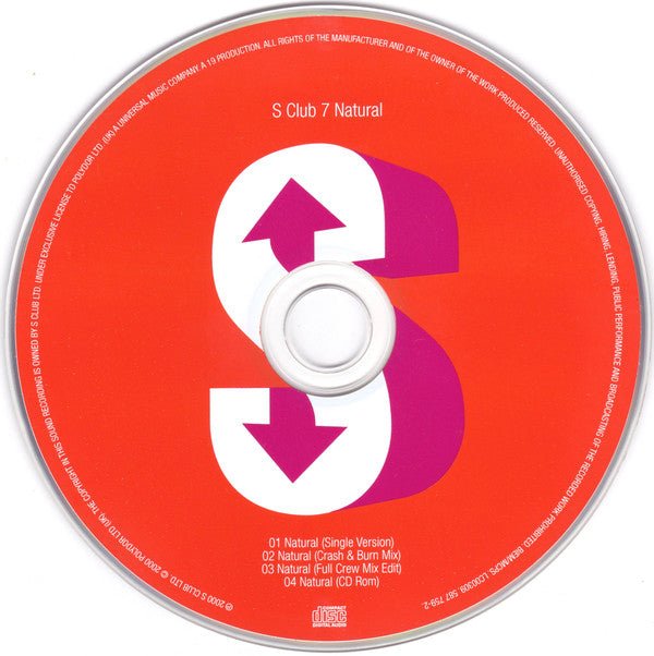 S Club 7 : Natural (CD, Single, Enh, CD1)