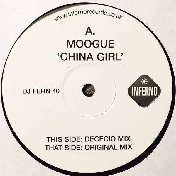 Moogue : China Girl (12", Promo)