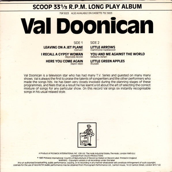 Val Doonican : Val Doonican (7", Album, Comp)