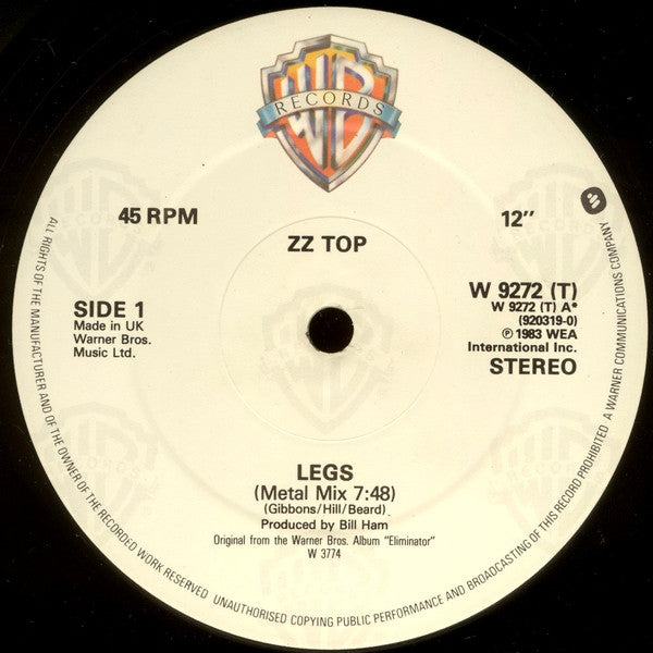 ZZ Top : Legs (Metal Mix) (12", Single)