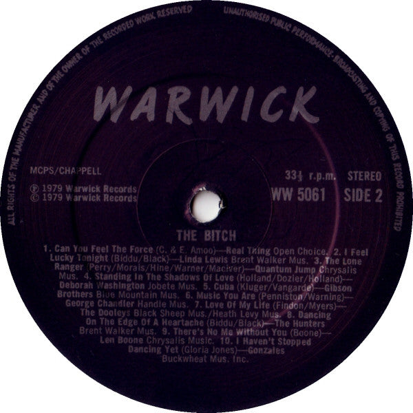 Various : The Bitch (20 Smash Disco Hits Including The Original Soundtrack) (LP, Comp, Gat)