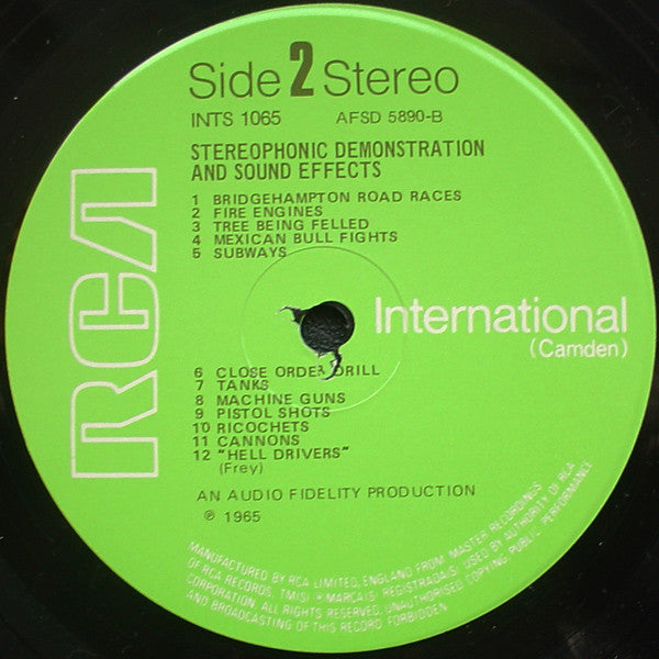 No Artist : Stereophonic Demonstration And Sound Effects (LP, RE)