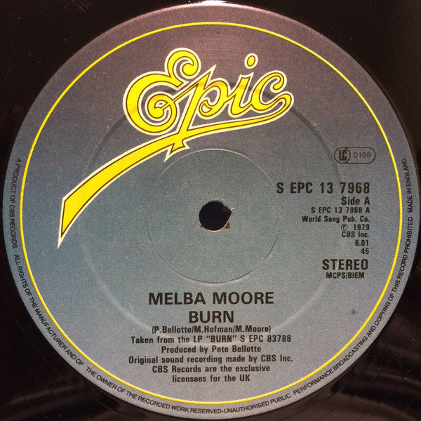 Melba Moore : Burn (Special Disco Remix) (12")