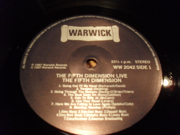 The Fifth Dimension : The Fifth Dimension Live (LP, Album)