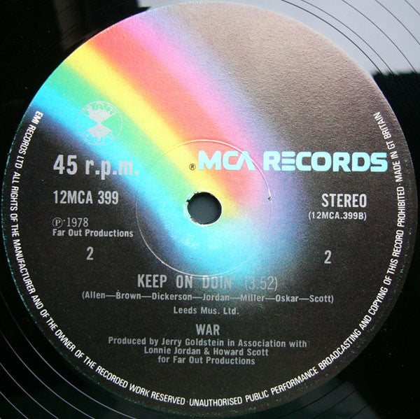 War : Youngblood (Livin' In The Streets) (12", Single, Ltd)