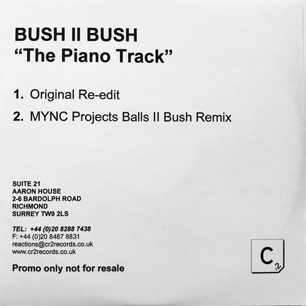 Bush II Bush : The Piano Track (CDr, Single, Promo)