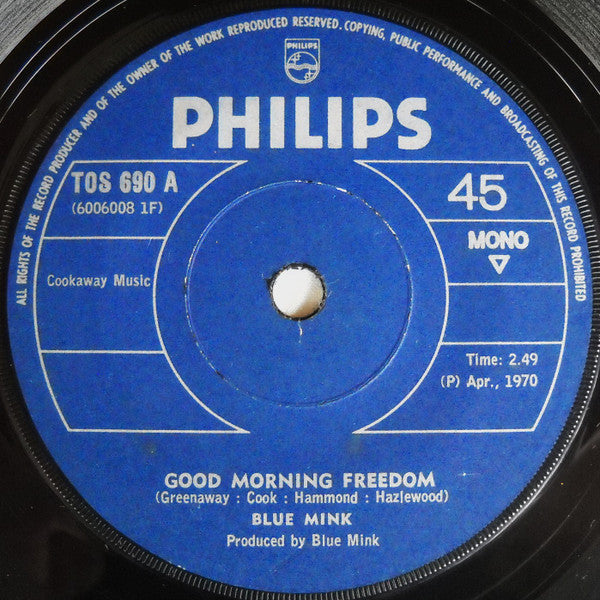 Blue Mink : Good Morning Freedom  (7", Single)