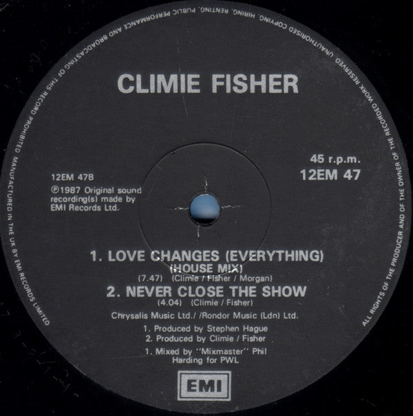 Climie Fisher : Love Changes (Everything) (12", Single, Bla)
