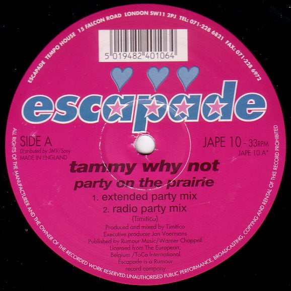 Tammy Why Not : Party On The Prairie (12")