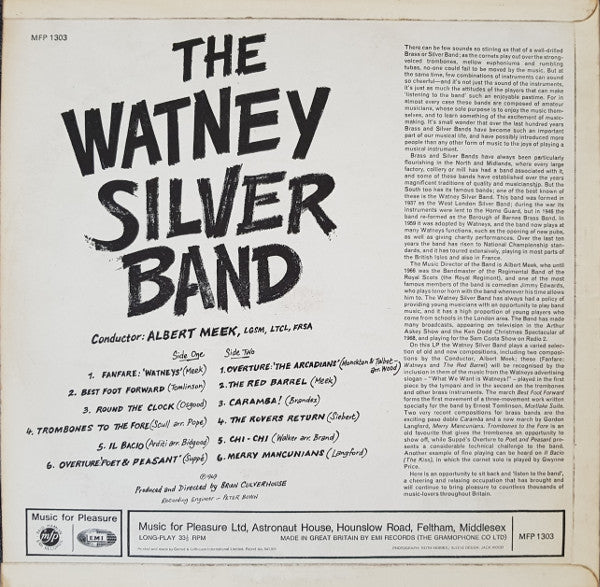 The Watney Mann Band : What We Want Is Watneys Silver Band (LP)