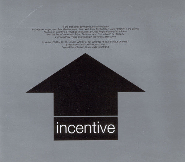 Hi-Gate : Pitchin' (In Every Direction) (CD, Single)