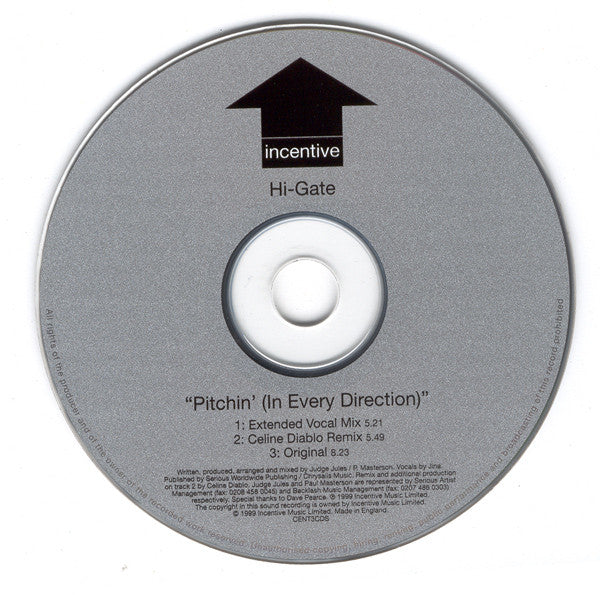 Hi-Gate : Pitchin' (In Every Direction) (CD, Single)