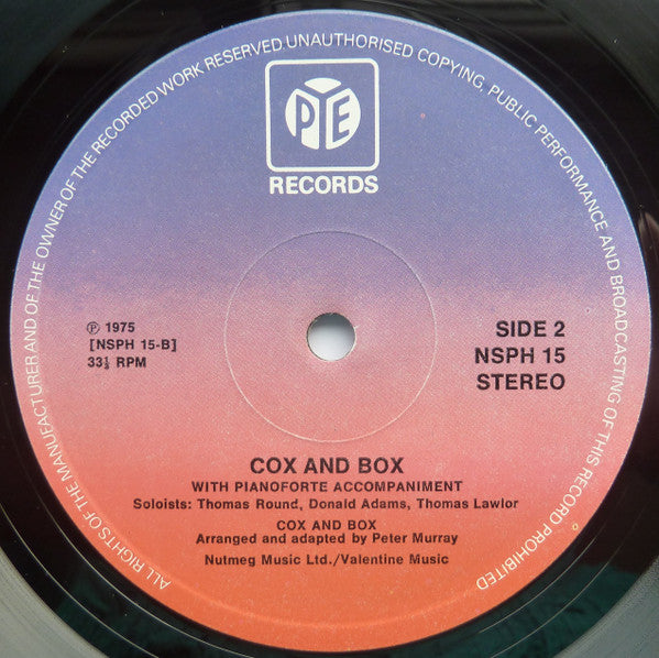 Gilbert & Sullivan : Trial By Jury / Cox And Box (LP, Gat)