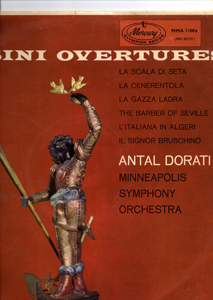 Gioacchino Rossini, Antal Dorati Conducting Minneapolis Symphony Orchestra : Rossini Overtures.  (LP, Mono, RE)
