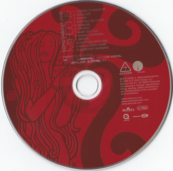 Maroon 5 : Songs About Jane (CD, Album, Enh, Dis)