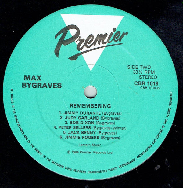 Max Bygraves : Remembering (LP)