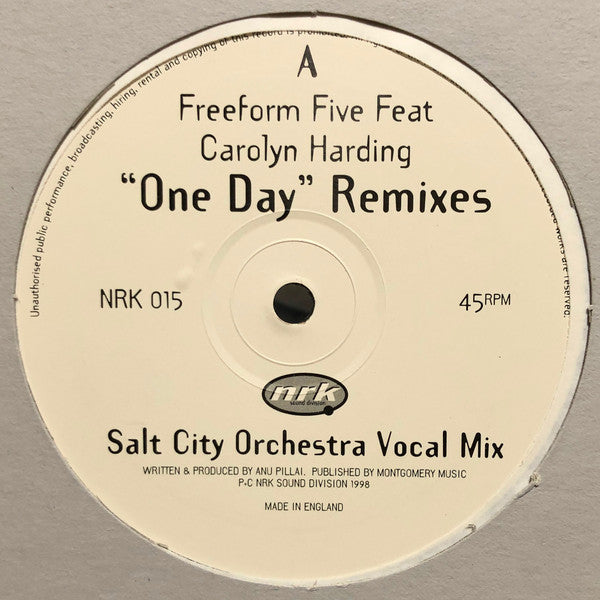 Freeform Five Feat. Carolyn Harding : One Day (Remixes) (12")