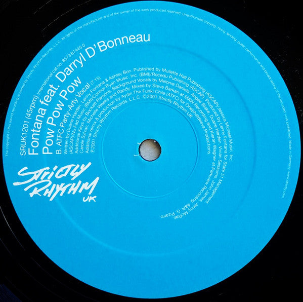 Lenny Fontana Feat. Darryl D'Bonneau : Pow Pow Pow (12")