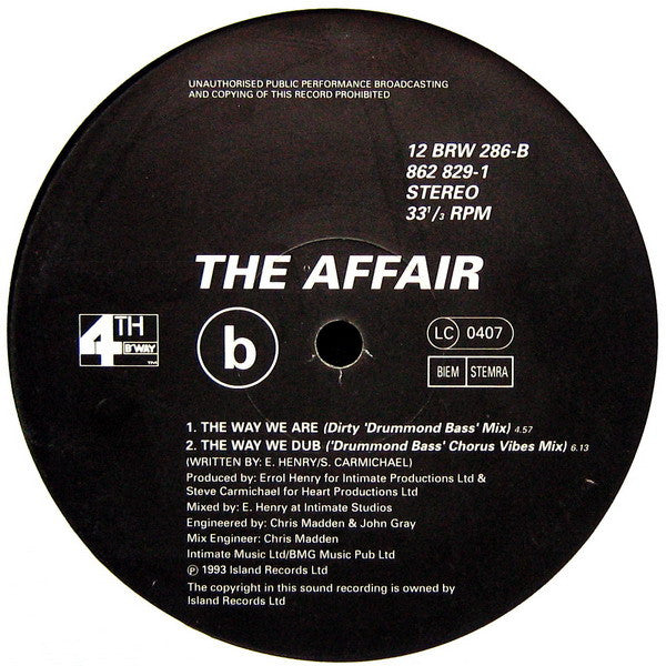 The Affair (3) : The Way We Are (12")