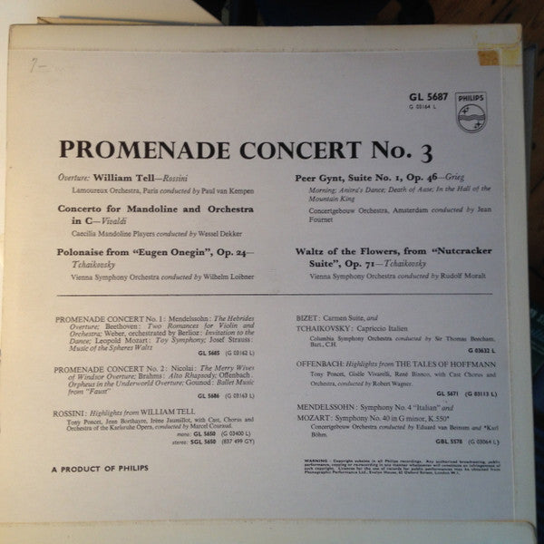 Various : Promenade Concert No. 3  (LP, Comp)