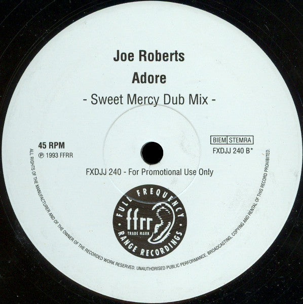 Joe Roberts : Adore (12", Promo)