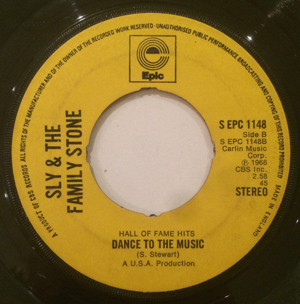 Sly & The Family Stone : Family Affair / Dance To The Music (7", Single, 4-P)
