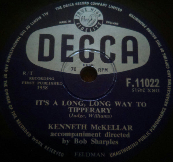 Kenneth McKellar : Song Of The Clyde / It's A Long, Long Way To Tipperary (Shellac, 10")
