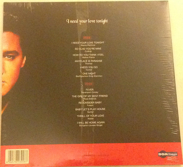 Elvis Presley : I Need Your Love Tonight (LP, Comp, RM, 180)