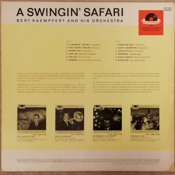 Bert Kaempfert And His Orchestra* : A Swingin' Safari (LP, Album)