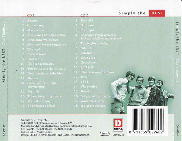 The Shadows : Simply The Best (2xCD, Comp)