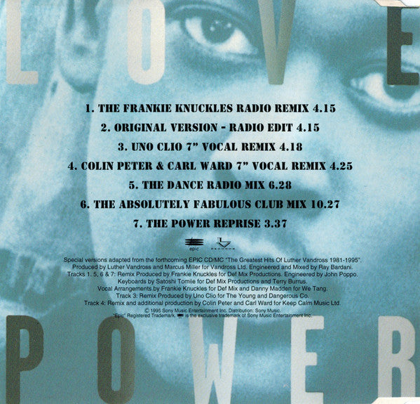 Luther Vandross : Power Of Love / Love Power (The Remixes) (CD, Single)