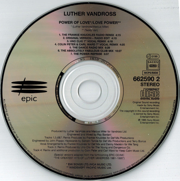 Luther Vandross : Power Of Love / Love Power (The Remixes) (CD, Single)
