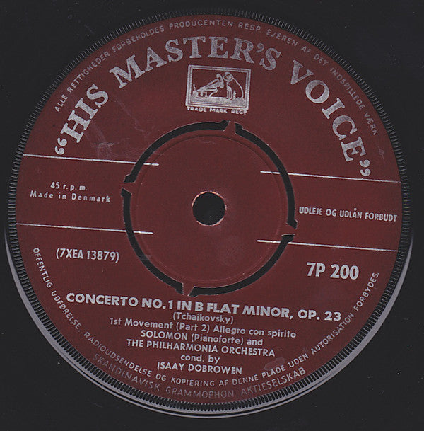 Solomon (6) : Piano Concerto No. 1 (7")