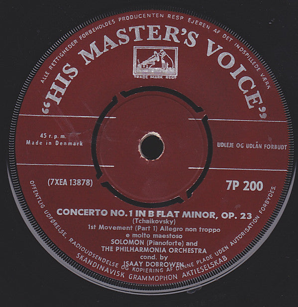 Solomon (6) : Piano Concerto No. 1 (7")
