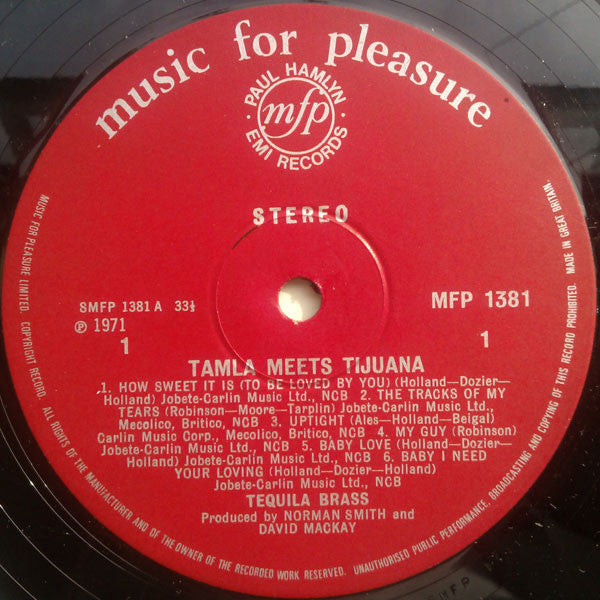 Tequila Brass : Tamla Meets Tijuana (LP, Album)