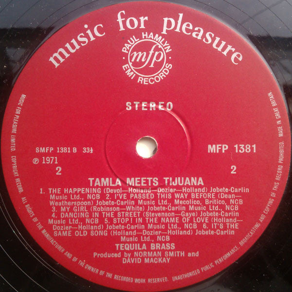 Tequila Brass : Tamla Meets Tijuana (LP, Album)