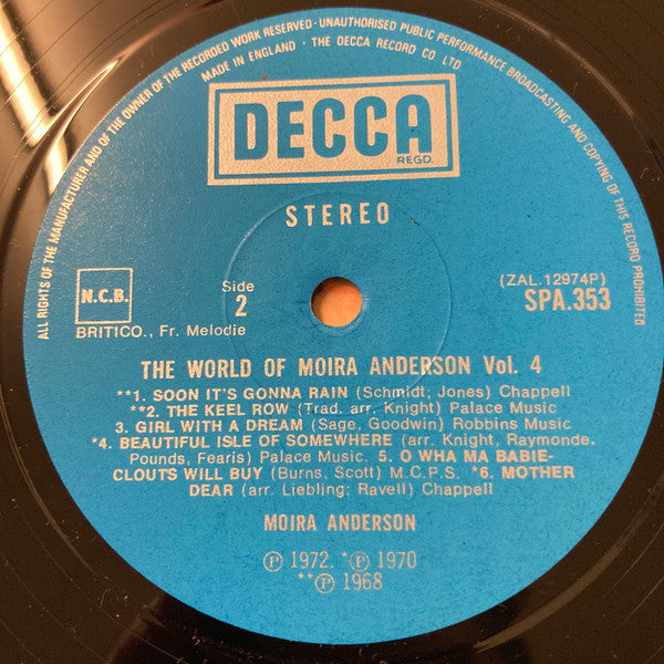 Moira Anderson : The World Of Moira Anderson Vol 4 (LP, Comp)