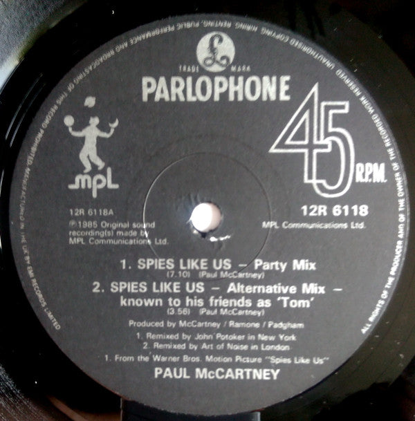Paul McCartney : Spies Like Us (12", Single)