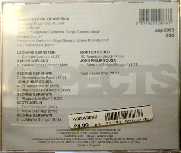 Various : Music Festival Of America (CD, Comp)