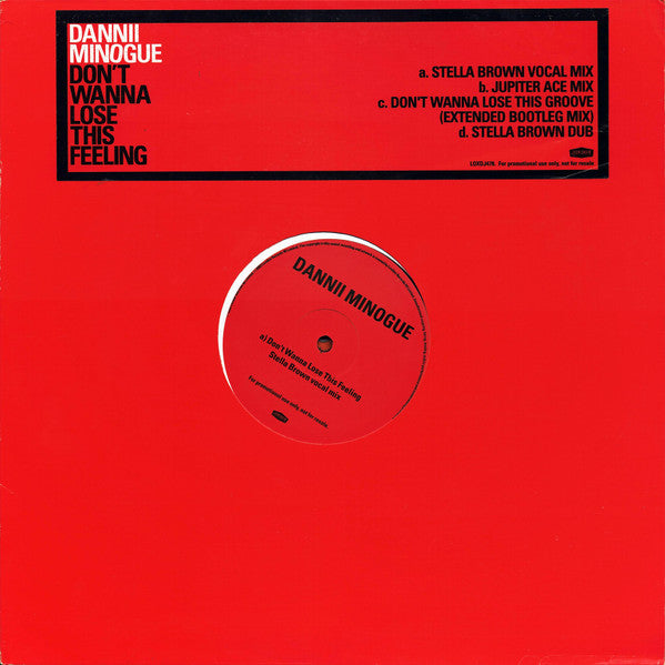 Dannii Minogue : Don't Wanna Lose This Feeling (2x12", Promo)
