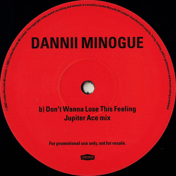 Dannii Minogue : Don't Wanna Lose This Feeling (2x12", Promo)