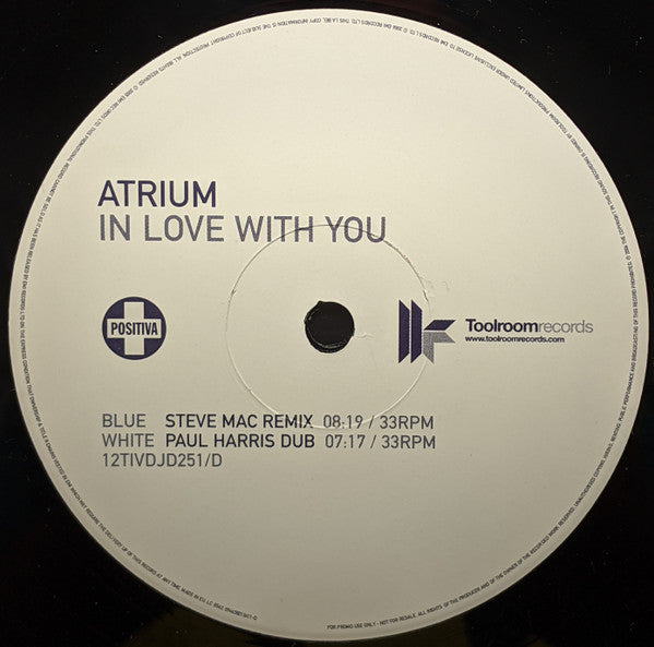 Atrium (3) : In Love With You (2x12", Promo)