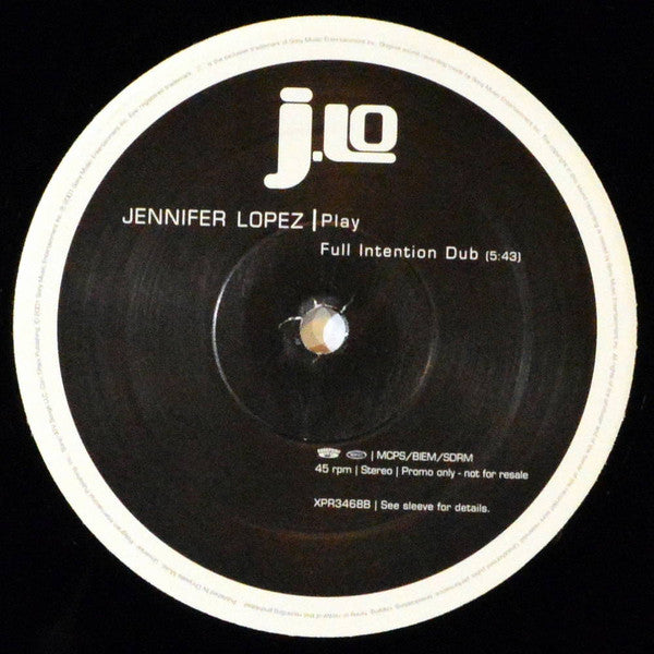 Jennifer Lopez : Play (12", Single, Promo)