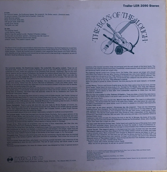 The Boys Of The Lough : Second Album (LP, Album, Red)