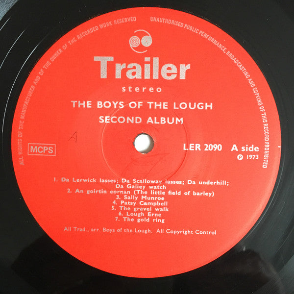 The Boys Of The Lough : Second Album (LP, Album, Red)