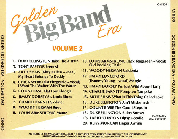 Various : Golden Big Band Era "Volume 2" (CD, Comp, Mono, RM)