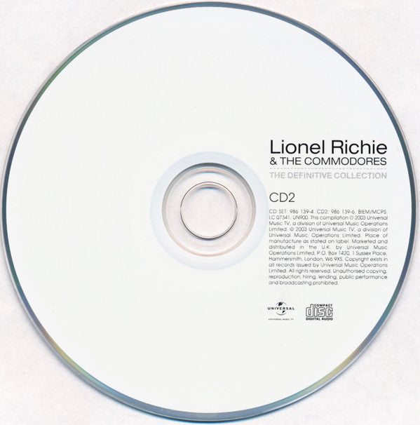 Lionel Richie & Commodores : The Definitive Collection (2xCD, Comp, RM)